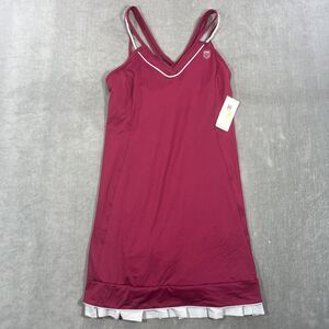 NWT K-Swiss‎ Womens XL Fusha Gray Razorback Tennis Dress